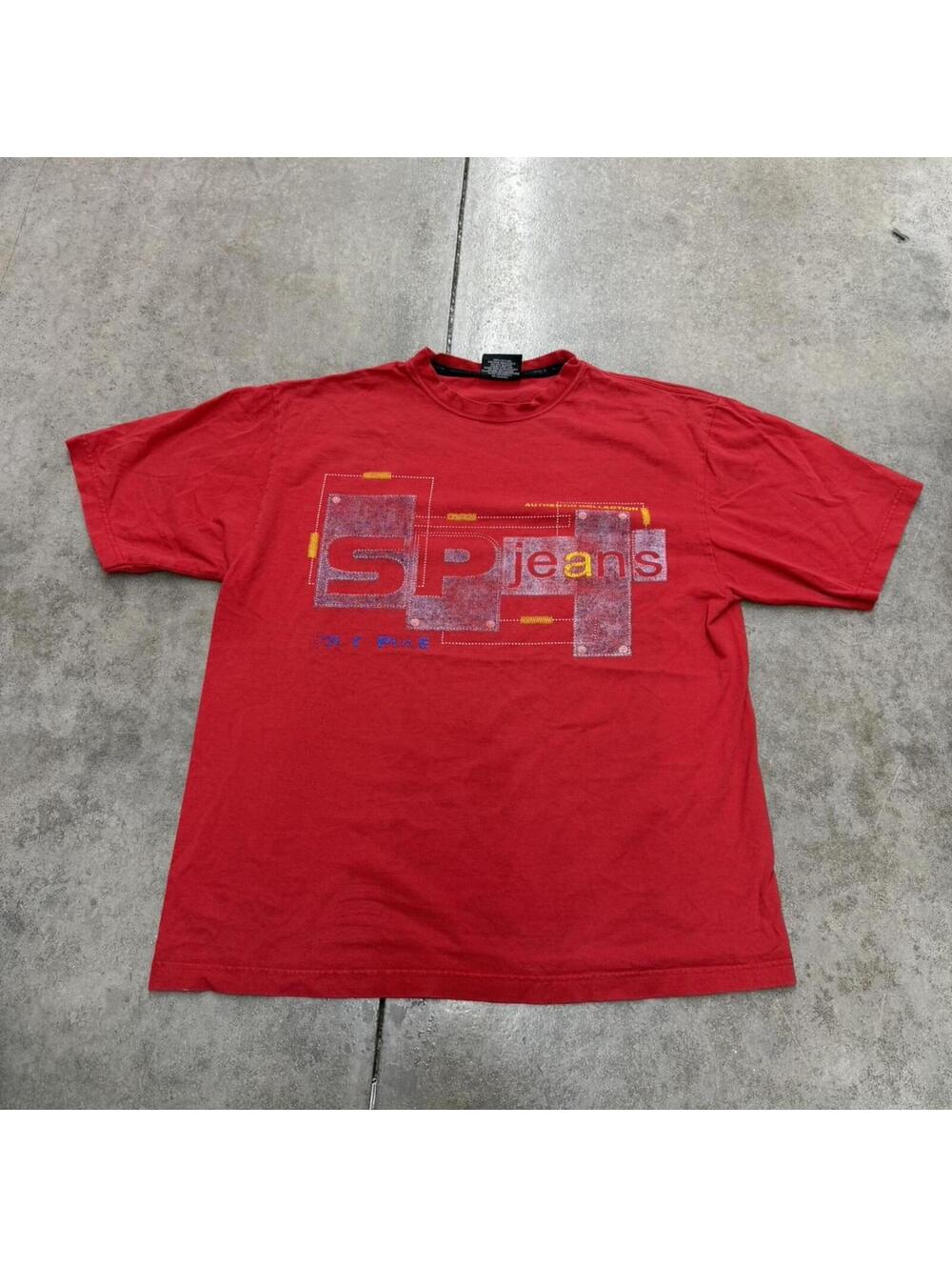 vintage southpole jeans red authentic collections shirt size medium